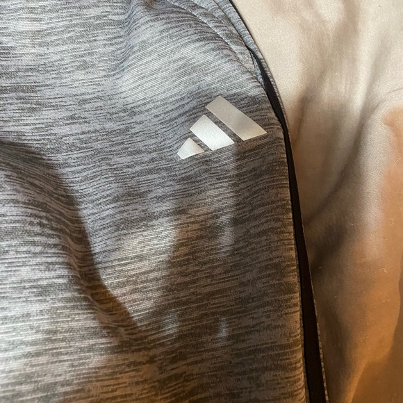 Adidas Kids Gray Joggers with Black Accents - Picture 2 of 5